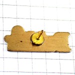 ピンバッジ・緑色の文字と花グリーン