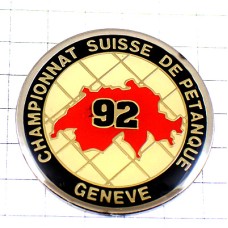 ピンバッジ・スイスの優勝杯ペタンク球技ジュネーブ PETANQUE SWISS MAP GENEVE ピンバッジ・スイスの優勝杯ペタンク球技ジュネーブ PETANQUE SWISS MAP GENEVE