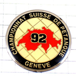ピンバッジ・スイスの優勝杯ペタンク球技ジュネーブ ピンバッジ・スイスの優勝杯ペタンク球技ジュネーブ