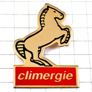 ピンバッジ・いななく馬ゴールド金色ウマ