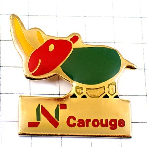 ピンバッジ・子どもの絵のサイ犀