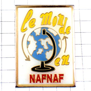 ピンバッジ・地球儀ナフナフ洋服ブランド