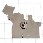 ピンバッジ・風車小屋と青い熊の観光ガイド国旗オランダ赤い花チューリップ BUTAGAZ NETHERLAND FLAG