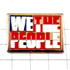 ピンバッジ・私たち国民アメリカ英語メッセージ/USA国旗色 WE-THE-PEOPLE USA ピンバッジ・私たち国民アメリカ英語メッセージ/USA国旗色 WE-THE-PEOPLE USA