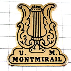 ピンバッジ・ライアー竪琴リラ音楽ミュージック楽器ゴールド金色 LYRE MONTMIRAIL FRANCE ピンバッジ・ライアー竪琴リラ音楽ミュージック楽器ゴールド金色 LYRE MONTMIRAIL FRANCE