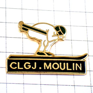 ピンバッジ・スキー滑降