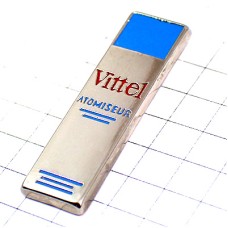 ピンバッジ・ヴィッテル水スプレー銀色シルバー容器 VITTEL ATOMISEUR FRANCE