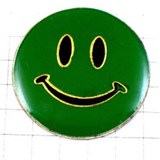 ピンバッジ・ニコちゃんマーク笑顔グリーン緑色 GREEN SMILEY ピンバッジ・ニコちゃんマーク笑顔グリーン緑色 GREEN SMILEY