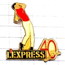 ピンバッジ・ゴルファーゴルフ選手エクスプレス誌40周年 GOLF L-EXPRESS MAGAZINE FRANCE