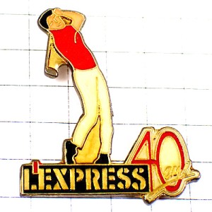 ピンバッジ・ゴルファーゴルフ選手エクスプレス誌40周年 GOLF L-EXPRESS MAGAZINE FRANCE ピンバッジ・ゴルファーゴルフ選手エクスプレス誌40周年 GOLF L-EXPRESS MAGAZINE FRANCE