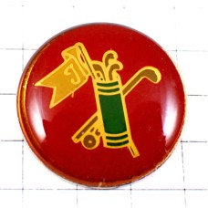 ピンバッジ・ゴルフバッグ鞄と旗 GOLF CADDY