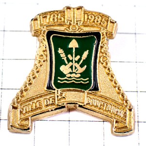 ピンバッジ・イカリ錨ゴールド金色ブークタッチ紋章ニューブランズウィック州カナダ