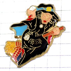 ピンバッジ・魔法使いホウキに乗った魔女ほうき箒 WITCH ピンバッジ・魔法使いホウキに乗った魔女ほうき箒 WITCH