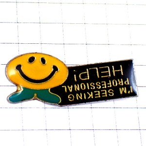 ピンバッジ・ニコちゃんマーク助けてヘルプ！ SMILEY HELP