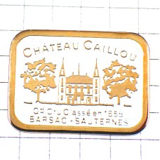 ピンバッジ・シャトーカイユー白いお城ワイン葡萄ぶどう酒ボルドー産