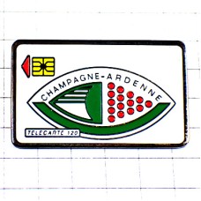 ピンバッジ・シャンパーニュ葡萄酒ピンク色ブドウの房テレフォンカード