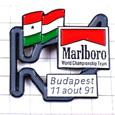 ピンバッジ・ブダペストF1サーキット車ハンガリー国旗マルボロ煙草タバコ BUDAPEST CIRCUIT HUNGARY FLAG