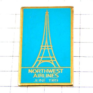 ピンバッジ・エッフェル塔ノースウエスト航空 NORTHWEST-AILINES USA EIFFEL-TOWER PARIS FRANCE ピンバッジ・エッフェル塔ノースウエスト航空 NORTHWEST-AILINES USA EIFFEL-TOWER PARIS FRANCE