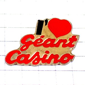 ピンバッジ・アイラブ赤いハート大好きジェアンカジノ店