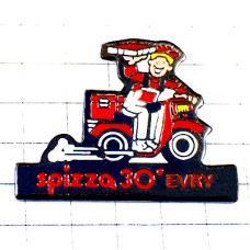 ピンバッジ・赤いスクーター二輪ピザ屋さん宅配バイク急ぐオートバイ S-PIZZA SCOOTER ピンバッジ・赤いスクーター二輪ピザ屋さん宅配バイク急ぐオートバイ S-PIZZA SCOOTER