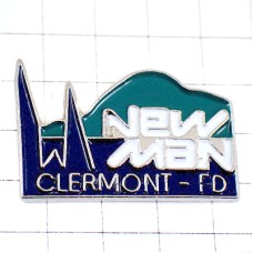 ピンバッジ・ニューマン新しい男シルバー銀色 NEW-MAN CLERMONT-FERRAND FRANCE