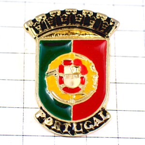 ピンバッジ・ポルトガル国旗柄エンブレム紋章