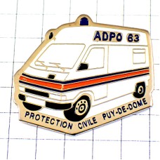 ピンバッジ・白い救急車ピュイドドーム救急医療 ADPO PROTECTION-CIVILE FRANCE ピンバッジ・白い救急車ピュイドドーム救急医療 ADPO PROTECTION-CIVILE FRANCE