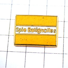 ピンバッジ・黄色いロゴ名前フランスの建設会社