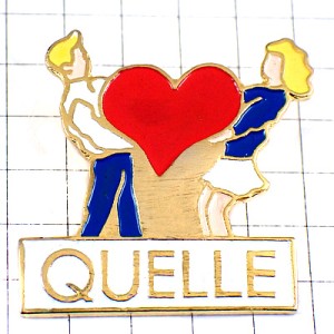 ピンバッジ・ハート惹き合う二人 QUELLE GERMANY