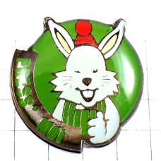 ピンバッジ・「押して」ウサギ白兎 RABBIT PRESS-MOI FRANCE ピンバッジ・「押して」ウサギ白兎 RABBIT PRESS-MOI FRANCE