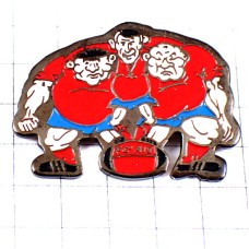 ピンバッジ・ラグビー選手スクラム赤い球ボール FS-AIX RUGBY FRANCE