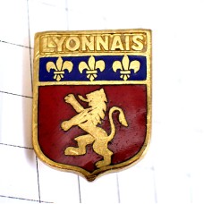 ブローチ・リヨン金色のライオンと百合の紋章 LYON LYONNAIS BROOCH FRANCE ブローチ・リヨン金色のライオンと百合の紋章 LYON LYONNAIS BROOCH FRANCE