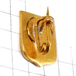 ブローチ・リヨン金色のライオンと百合の紋章