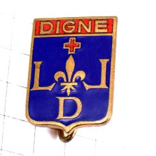 ブローチ・ディーニュ=レ=バンLDL赤い十字の紋章 DIGNE LYS BROOCH FRANCE ブローチ・ディーニュ=レ=バンLDL赤い十字の紋章 DIGNE LYS BROOCH FRANCE