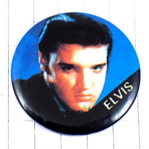 ブローチ・エルビスプレスリー写真スター歌手 ELVIS-PRESLEY
