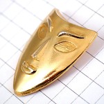 ピンバッジ・金色のマスク仮面ゴールド