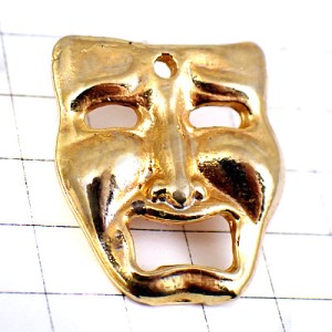 ピンバッジ・ベニス祭ゴールド金色マスク仮面ヴェネツィア伊イタリア