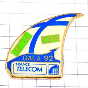 ピンバッジ・マルセイユ青い十字の帆フランステレコム社