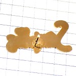 ピンバッジ・アルプスのスキー場サモワ赤いハート２つ SAMOENS SAVOIE ALPS FRANCE