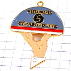 ピンバッジ・レストラン料理はこぶ手ギャルソン給仕 GERARD-JOULIE FRANCE
