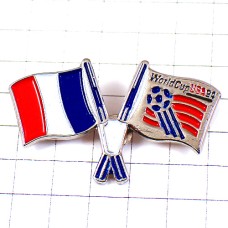 ピンバッジ・フランス国旗ワールドカップ大会サッカー/USA FLAG FRANCE WORLD-CUP USA-1990
