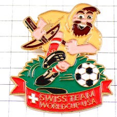 ピンバッジ・サッカー選手ハンター狩人クロスボウ中世の男スイス/USAワールドカップ大会