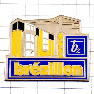 ピンバッジ・ビル建築クレーン工事現場 BREZILLON CRANE