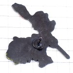 ピンバッジ・赤いペンキを運ぶアヒル青いジャケット