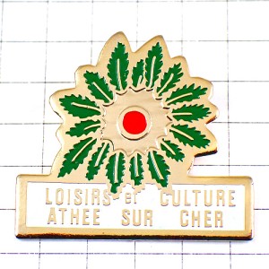 ピンバッジ・赤い実と緑の葉っぱ