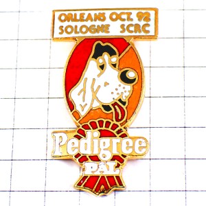 ピンバッジ・垂れ耳の犬ぺディグリー餌いぬ PEDIGREE-PAL