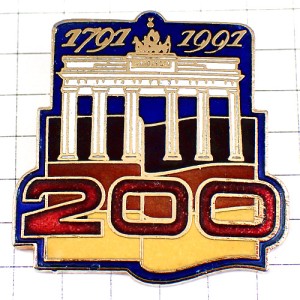 ピンバッジ・ドイツ国旗ブランデンブルク門ベルリン２００周年 GERMANY DEUTSCHLAND BERLIN BRANDENBURG GATE