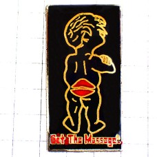 ピンバッジ・おしりに口唇くちびる