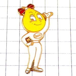 ピンバッジ・エッソガール赤いリボンのオイルの滴エッソ石油 ESSO-GIRL USA