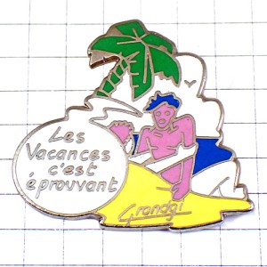 ピンバッジ・バカンス南の島ヤシの木 GRANDGI LES-VACANCES FRANCE